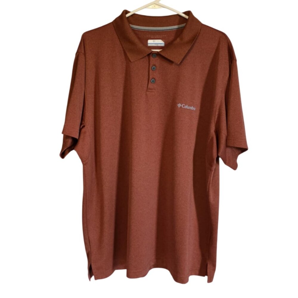 EUC Columbia Polo in Rust Color Omni-Shade